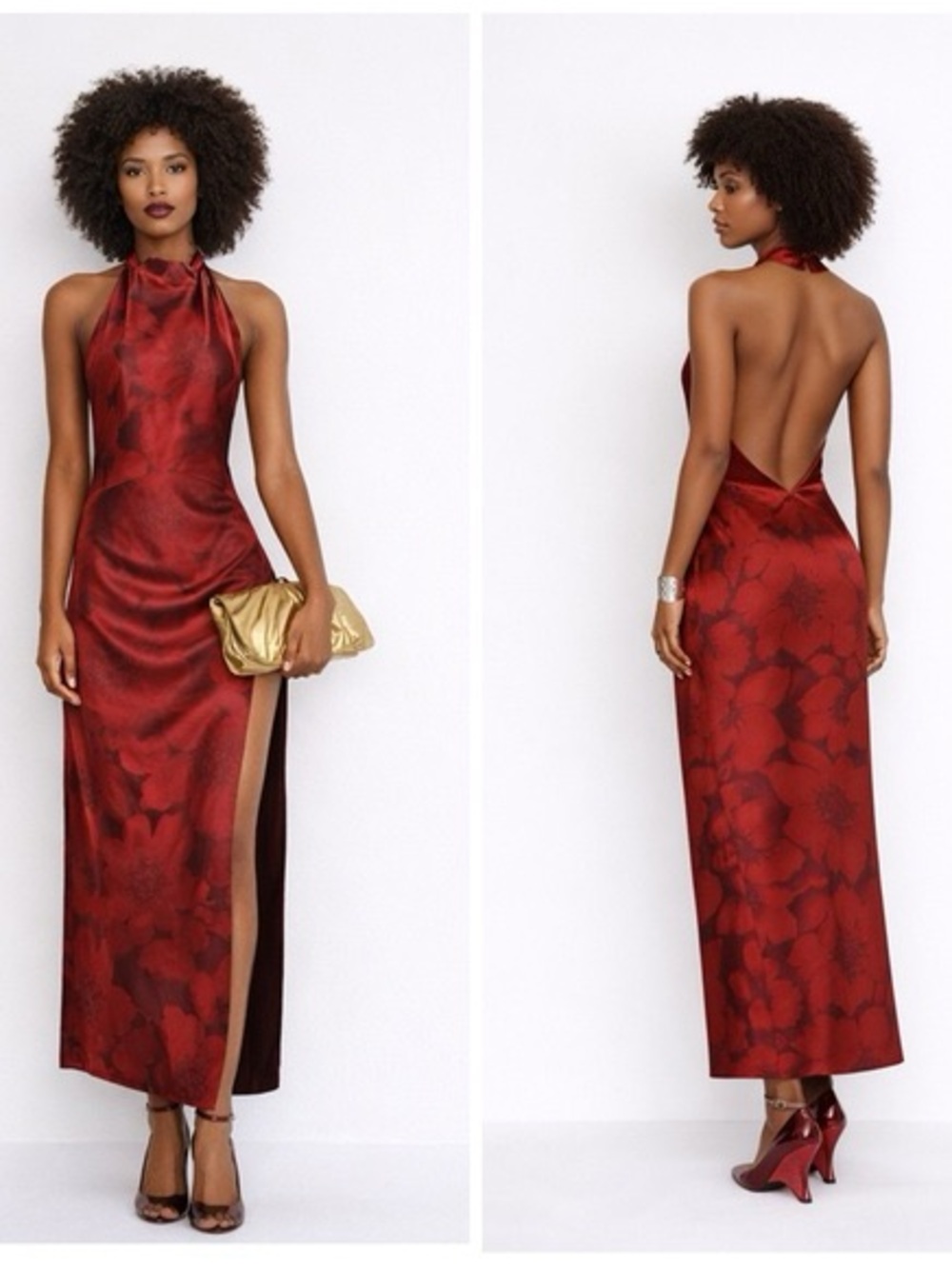 Reformation Emeline 100% Silk Dress - Carnelian - Picture 2 of 3